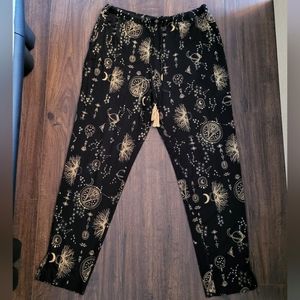 Soma Cool Nights Black Astrology Print Pajama Pants Size M